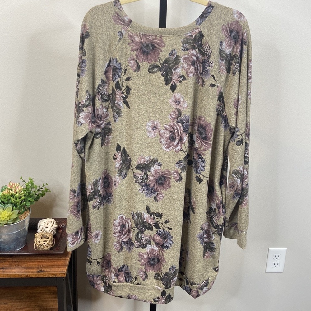 NWT Jodifl April Floral Sweater Tunic- Size 3XL - Picture 3 of 12